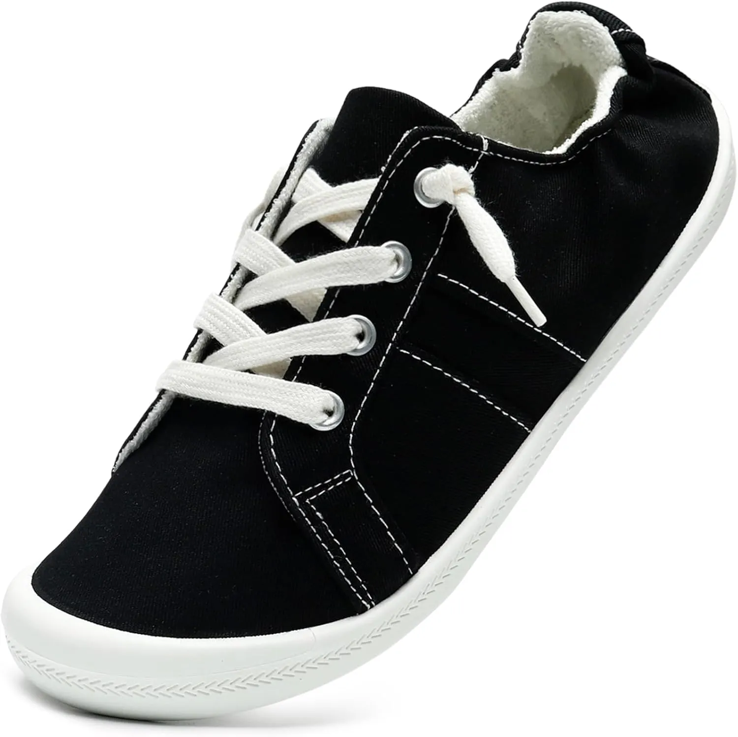 STQ Women Slip On Sneakers, Low Top Casual Canvas Shoes