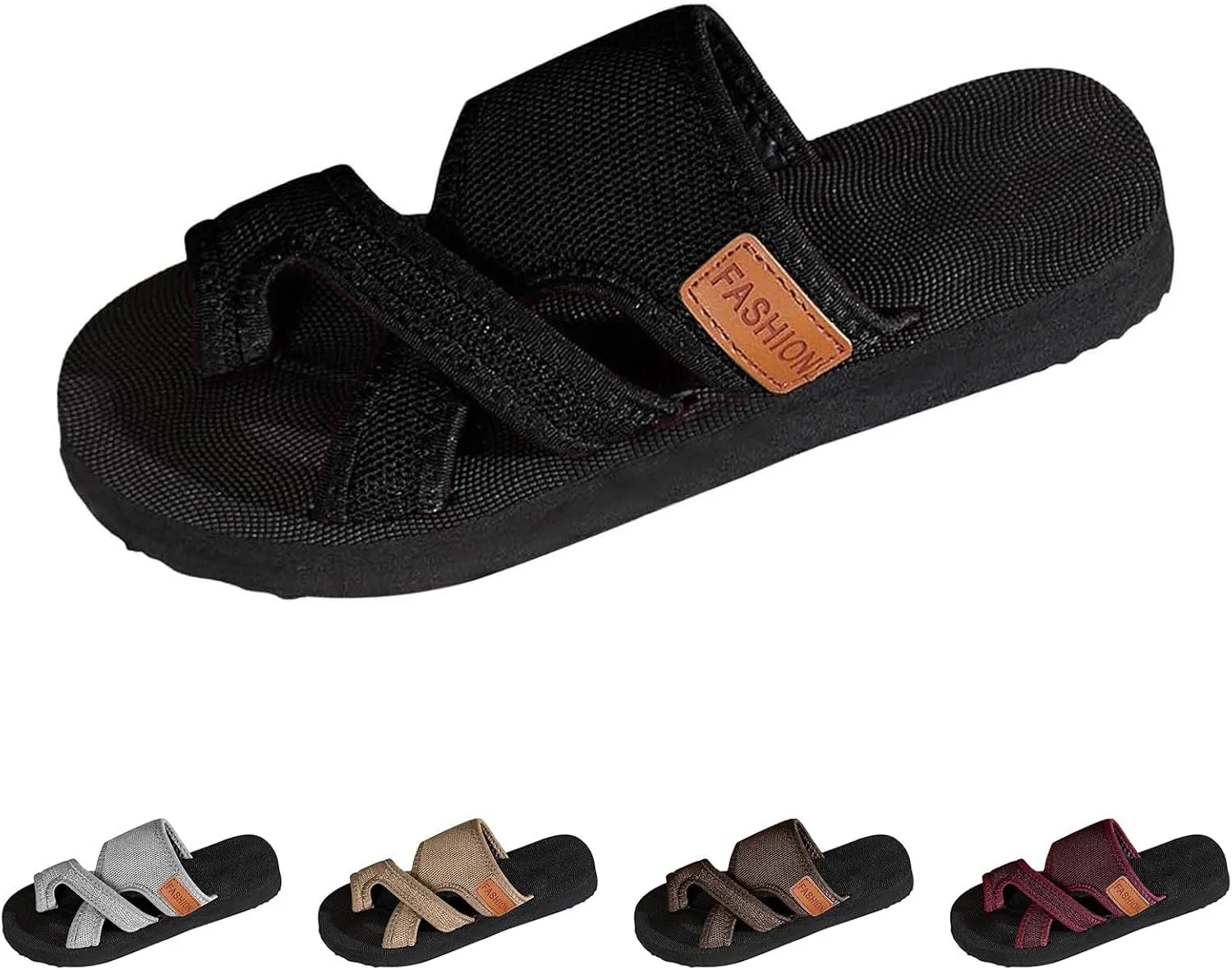 Summer Flat Flip Flops for Women Yoga Mat Slip On Beach Walking Sandals Comfortable Thong Cushion Non Slip Sandals Fashion Vacation Shoes Indoor Outdoor