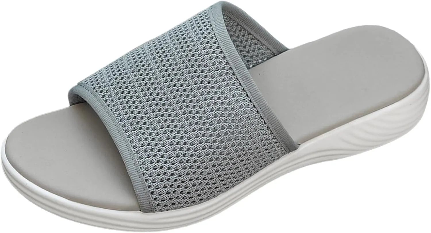 Summer Slides Sandals for Women Casual Platform Open Toe Wedge Sandal Breathable Open Toe Sandals Beach Sandals