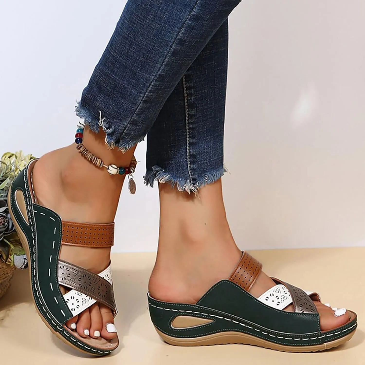 Temperament Thick Bottom Sandals for Women Comfortable Summer Platform Casual Dress Sandal Orthopedic Sandals
