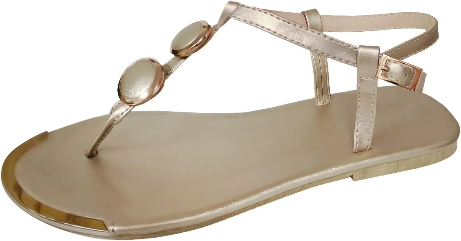 Thong Sandals for Women Beach,2020 New Womens Bohemia Flat Sandals Summer Beach Glitter Beaded Flip-Flop Thong Shoes