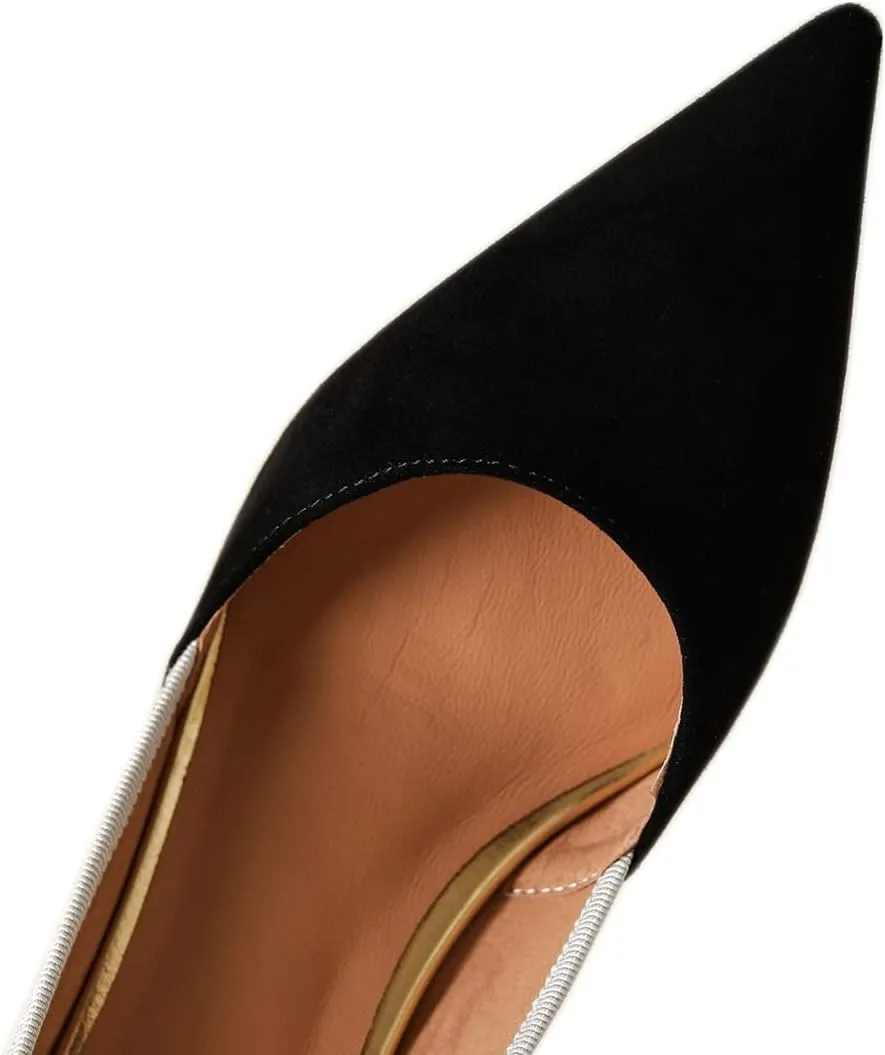 TinaCus Women's Handmade Assorted Leather Pointed Toe Kitten Heel Slip On Elegant Pumps