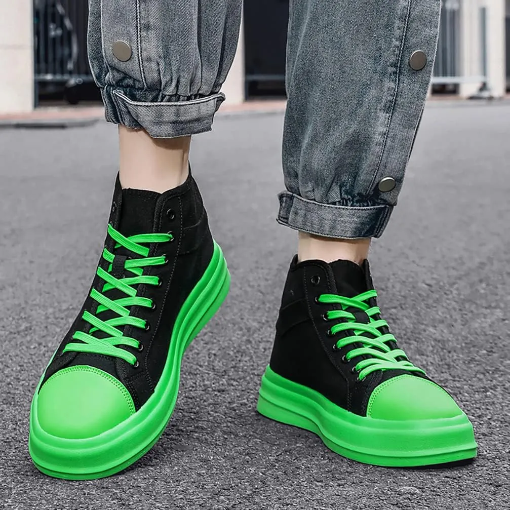 Unisex-Adult High Top Canvas Sneakers Classic Casual Walking Shoes Lovers Shoes