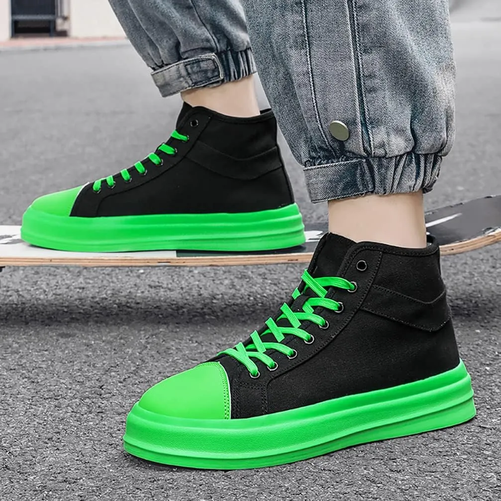 Unisex-Adult High Top Canvas Sneakers Classic Casual Walking Shoes Lovers Shoes