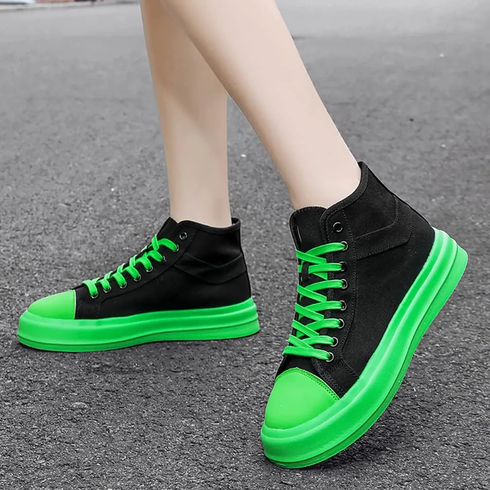 Unisex-Adult High Top Canvas Sneakers Classic Casual Walking Shoes Lovers Shoes