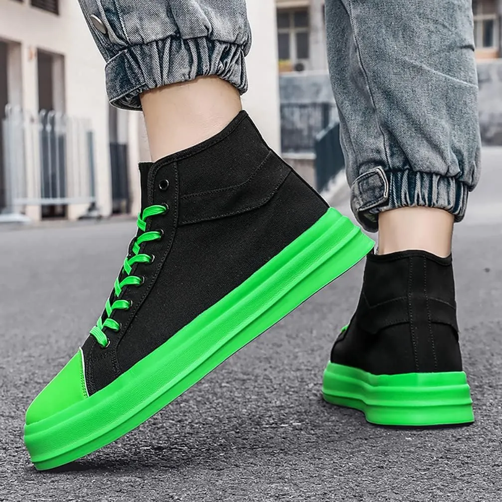 Unisex-Adult High Top Canvas Sneakers Classic Casual Walking Shoes Lovers Shoes