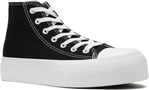 Unisex High Top Platform Sneakers Womens Mens Canvas Classic Shoes Casual Tennis Comfortable Fashion Sneakers Lace-Up