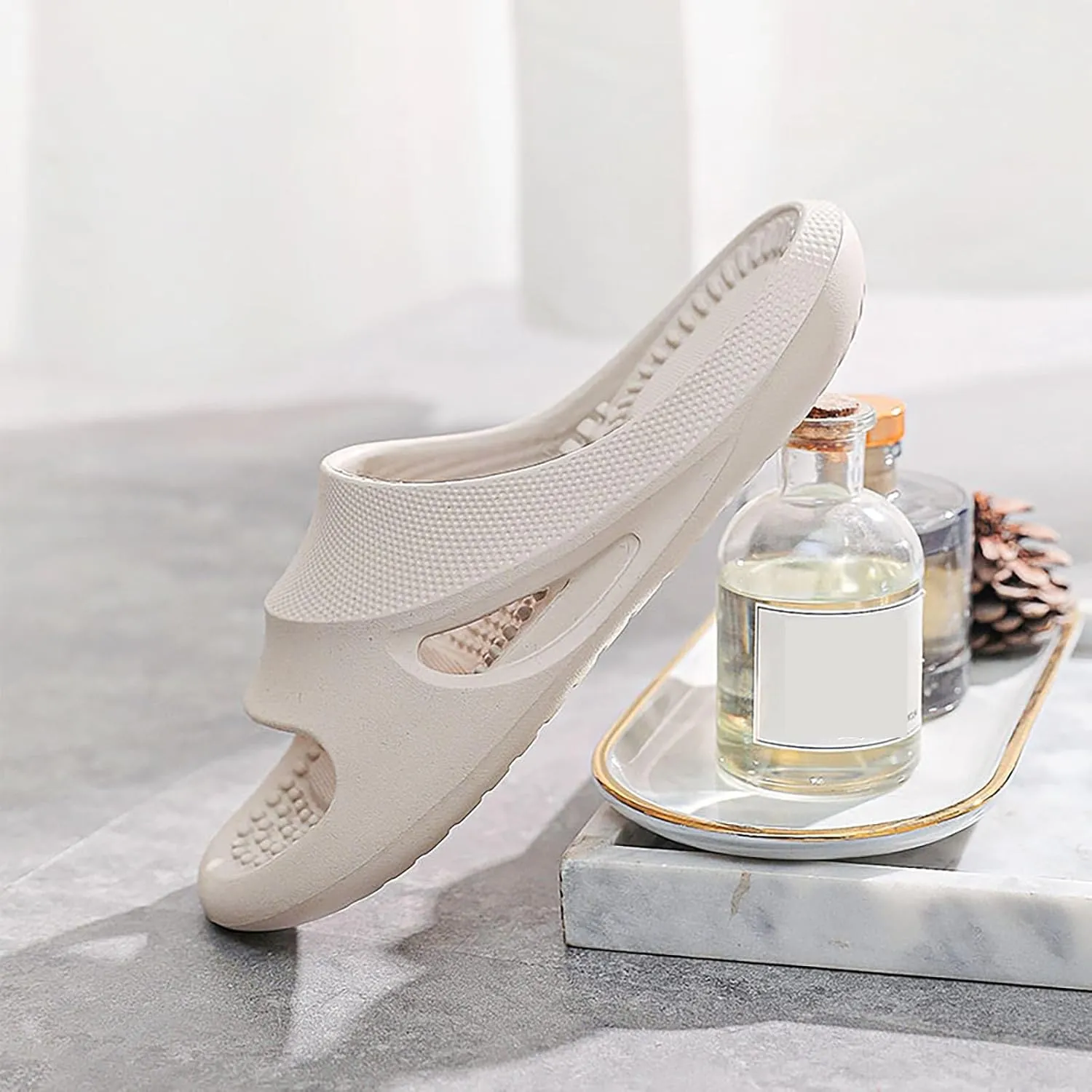 Vacation Sandals for Women House Slides Shower Sandals Soft Soled Slides Women's Summer Beach Slides Sandals