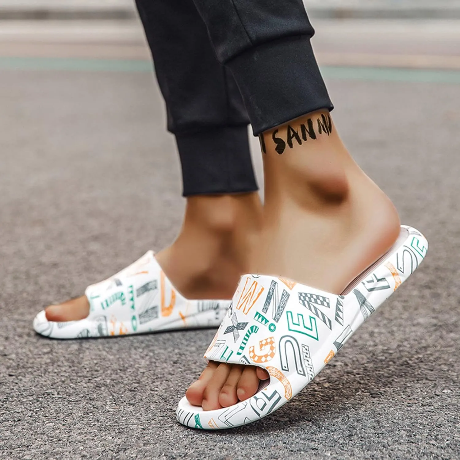 Vacation Sandals for Women Non Slip Indoor Home House Beach Shoes Non Slip Pool Slides Women's Pillow Slippers