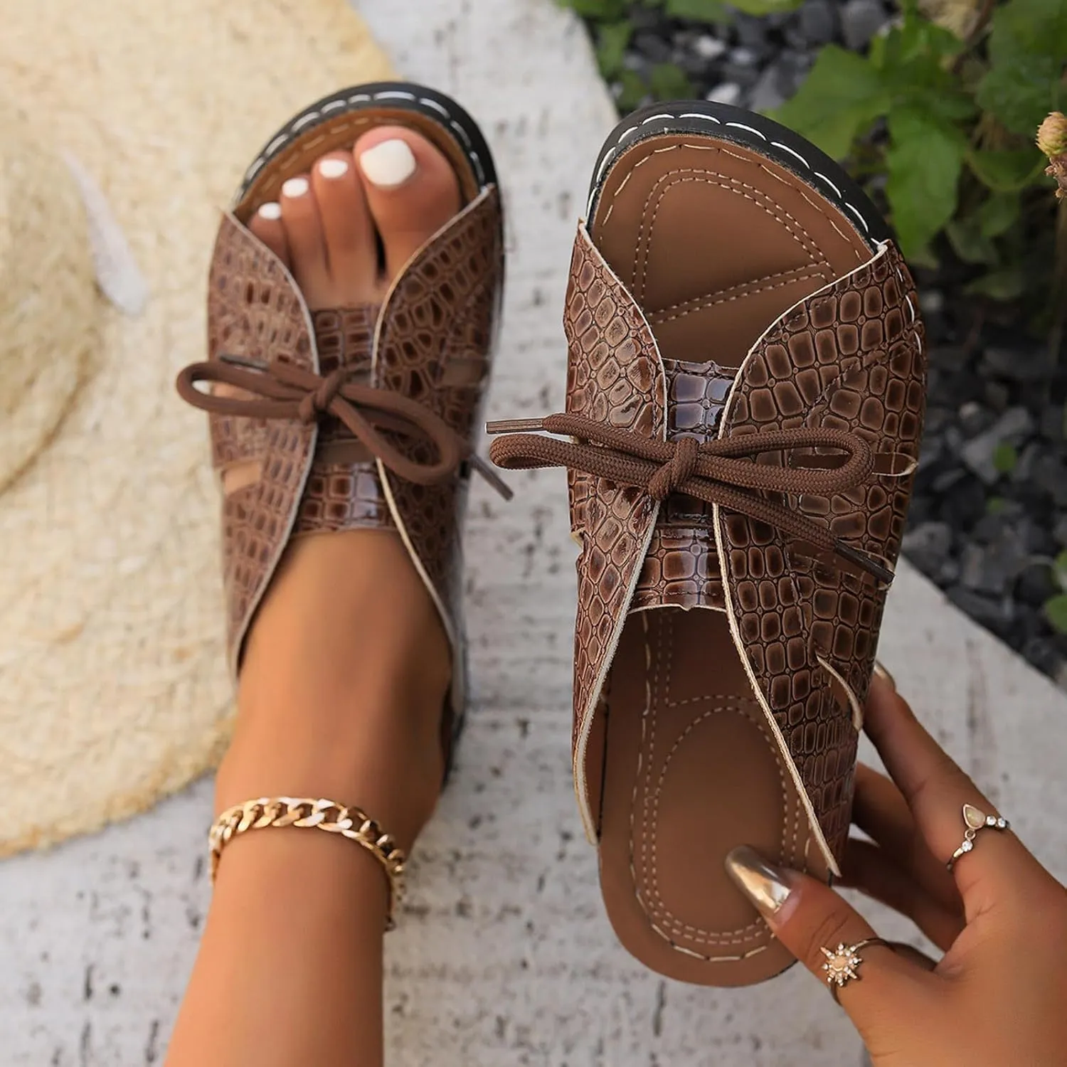 Vacation Sandals for Women Open Toe Flatform Fashion Slides Sandals Party Sandals Breathable Open Toe Sandals