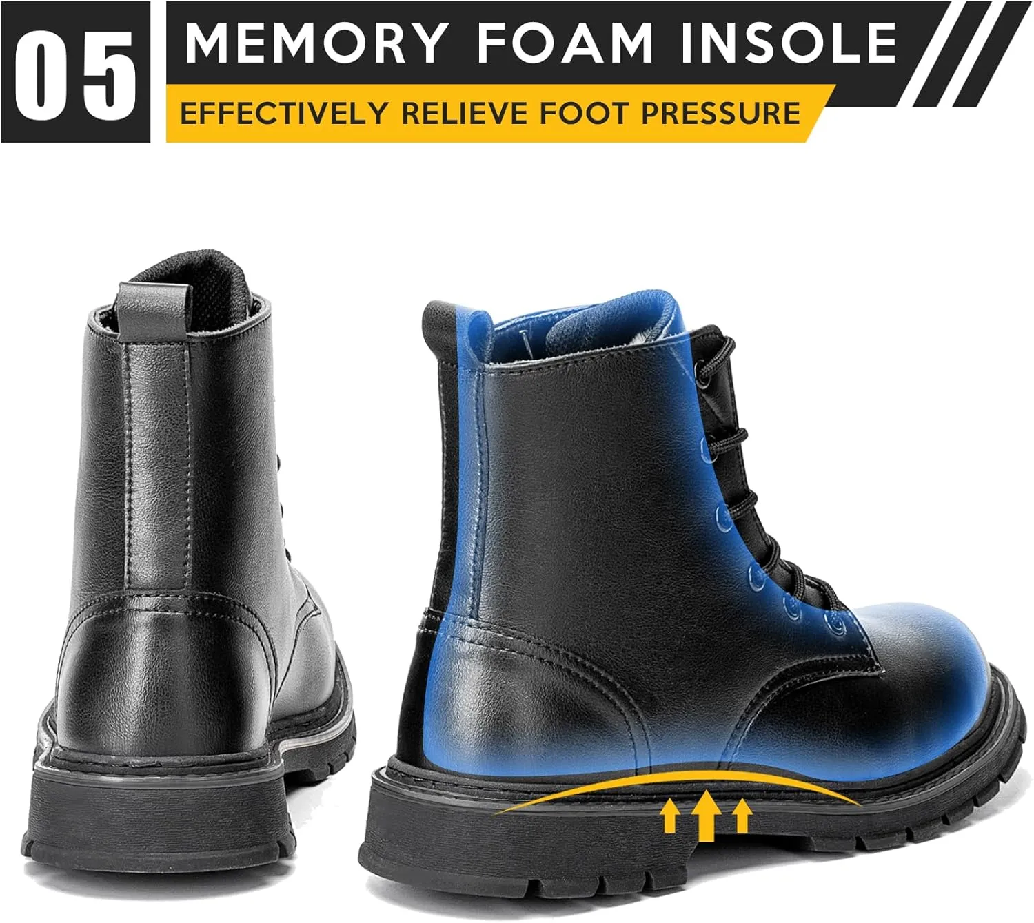 Waterproof Steel Toe Boots for Women Men, 6" Comfortable Composite Toe Work Boots Safety Construction Shoes,
