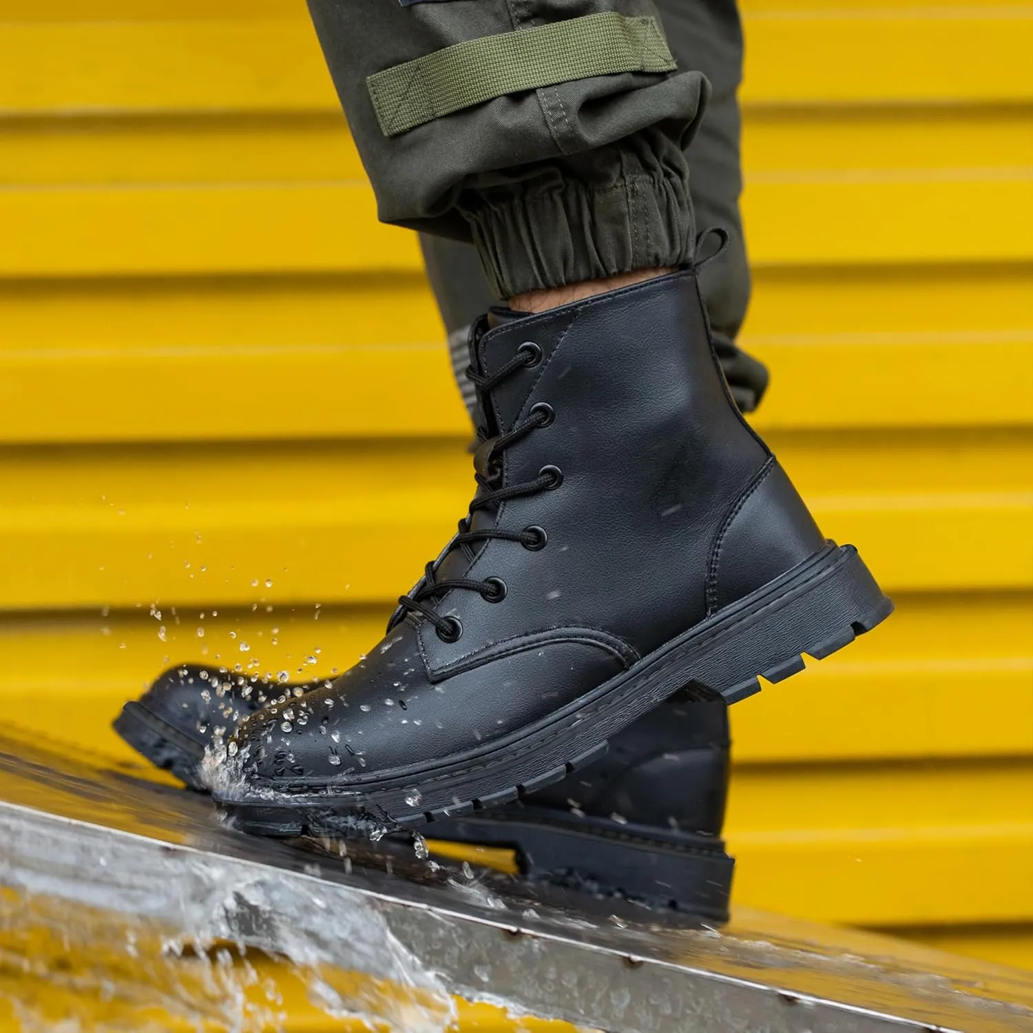 Waterproof Steel Toe Boots for Women Men, 6" Comfortable Composite Toe Work Boots Safety Construction Shoes,