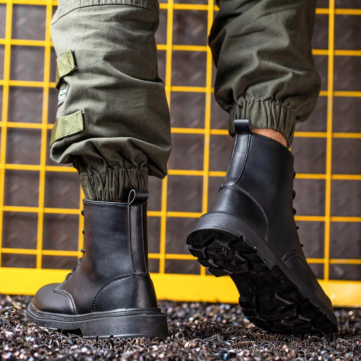 Waterproof Steel Toe Boots for Women Men, 6" Comfortable Composite Toe Work Boots Safety Construction Shoes,