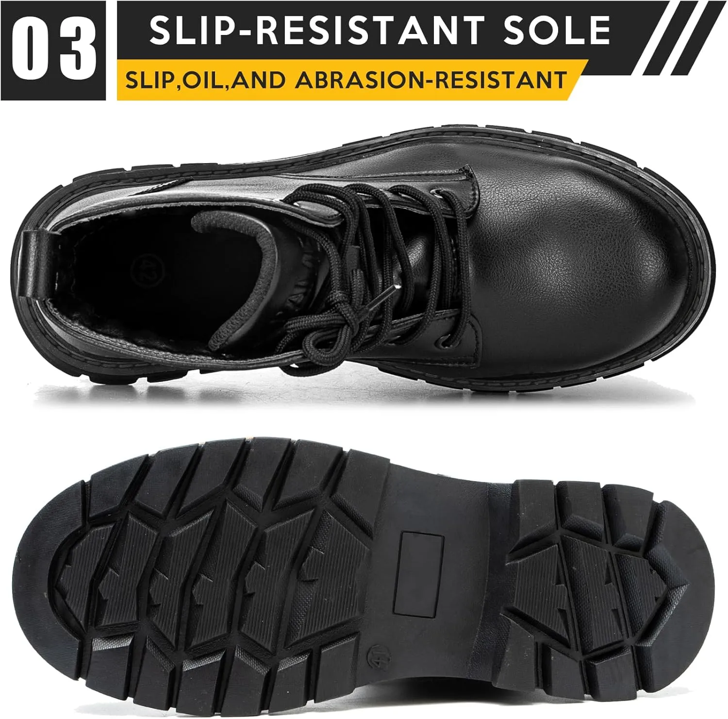 Waterproof Steel Toe Boots for Women Men, 6" Comfortable Composite Toe Work Boots Safety Construction Shoes,