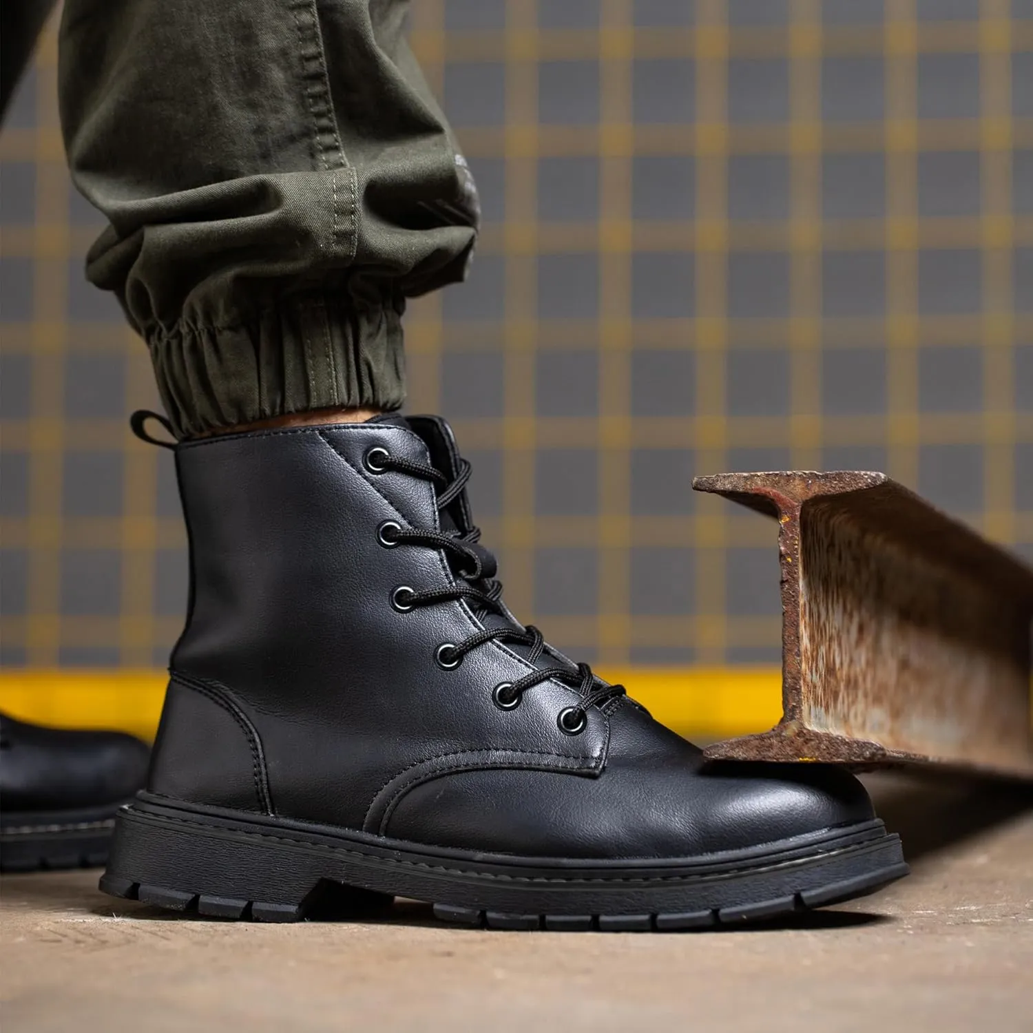 Waterproof Steel Toe Boots for Women Men, 6" Comfortable Composite Toe Work Boots Safety Construction Shoes,