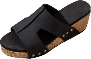 Wedge Cloud Slippers for Women Vacation Wedges Sandals Memory Foam Slides Casual Sandals Indoor Outdoor