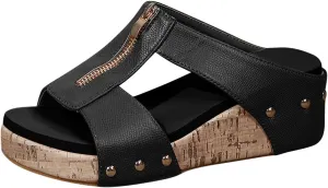Wedge Sandals for Women 2025 Trendy Platform Open Toe Ankle Strap Espadrilles Wedge Heels Sandal Boho Summer Beach Sandals