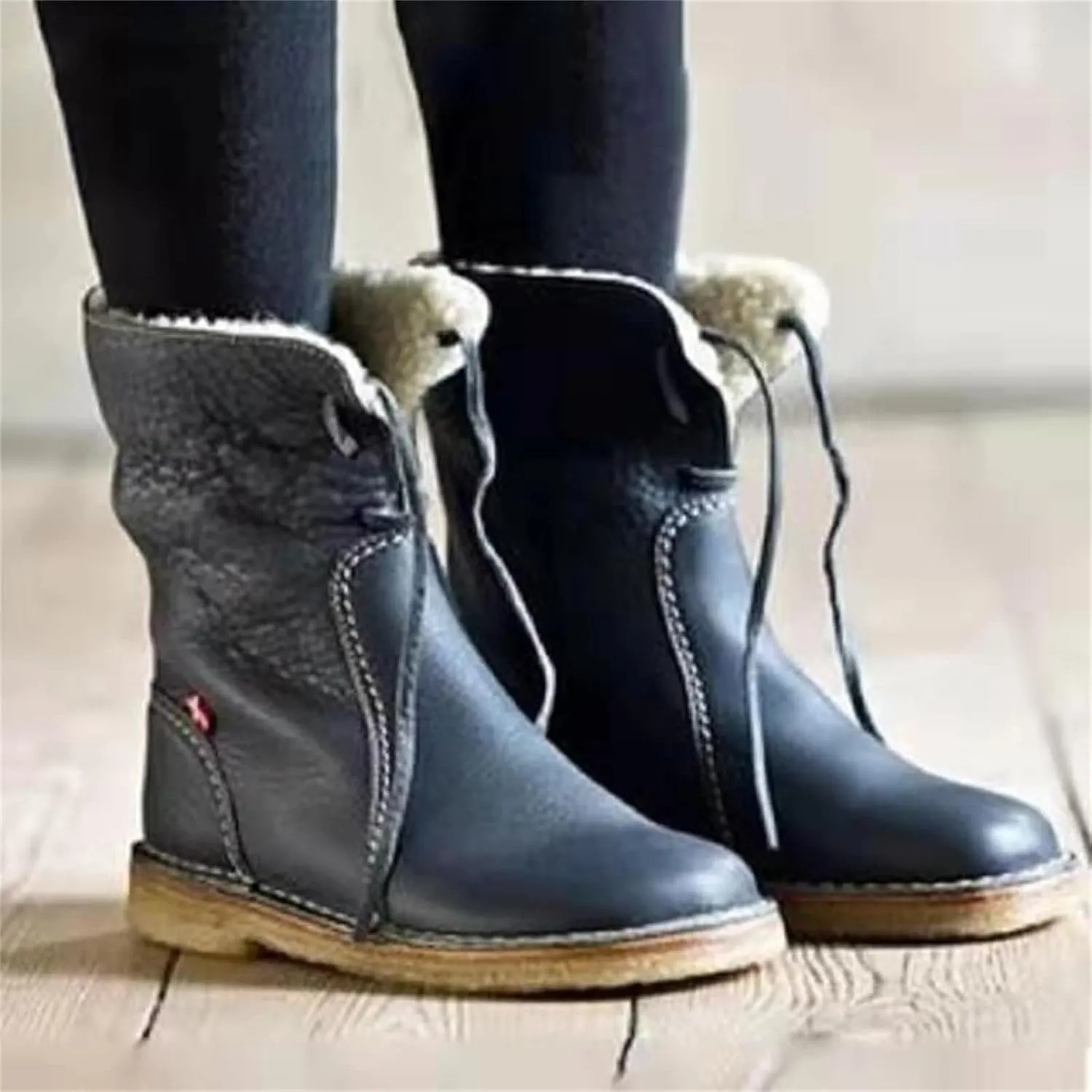 Winter Boots For Women 2024 Snow Boots Faux Fur Lining Classic Anti-Slip Warm Slip On Memory Foam Ankle Booties