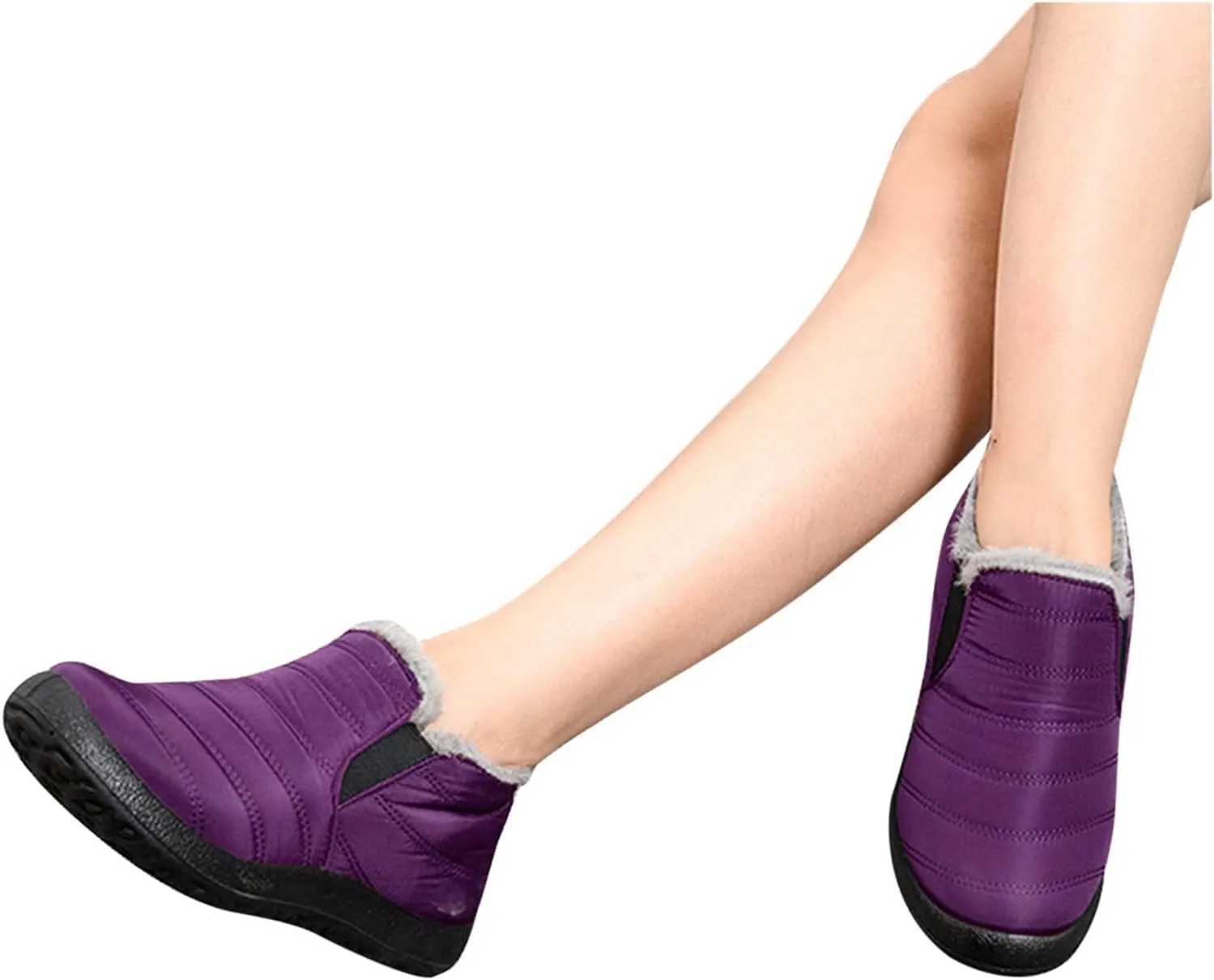 Winter Boots for Women Waterproof Winter Boot Ladies Slip On Womens Snow Boots Winter Shoes Warm Fur Lined Womens Fur Lined Slip On Boot Mens Casual Shoes Mens Booties Winter