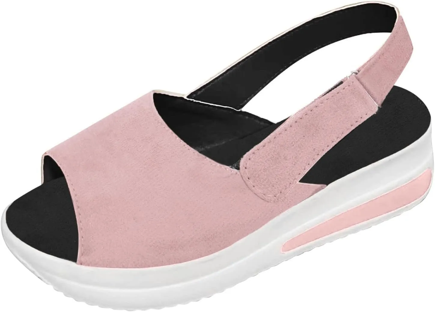 Women Sandals Comfortable Open Toe Slingback Non Slip Sandals Casual Strappy Ankle Strap Metal Buckle Espadrilles Walking Shoes Ladies Fashion Elegant Work Shoes