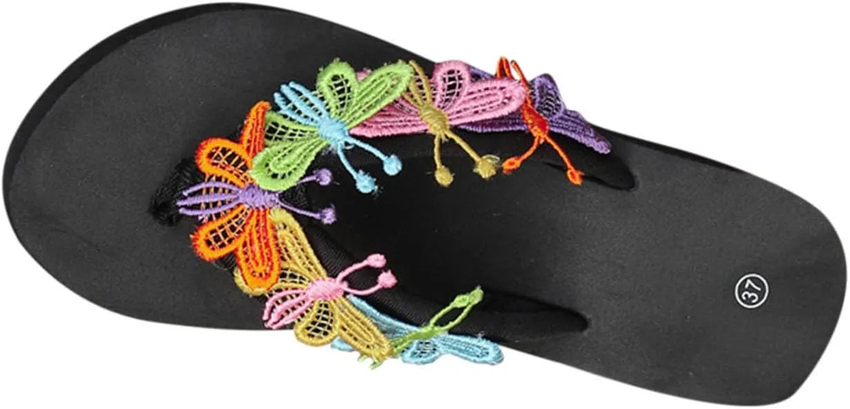 Women Summer Outdoor Flip Flops Yoga Mat Arch Support Clip Toe Slippers Thick Sole Platform Flip-Flop Sandals Beach Sandal