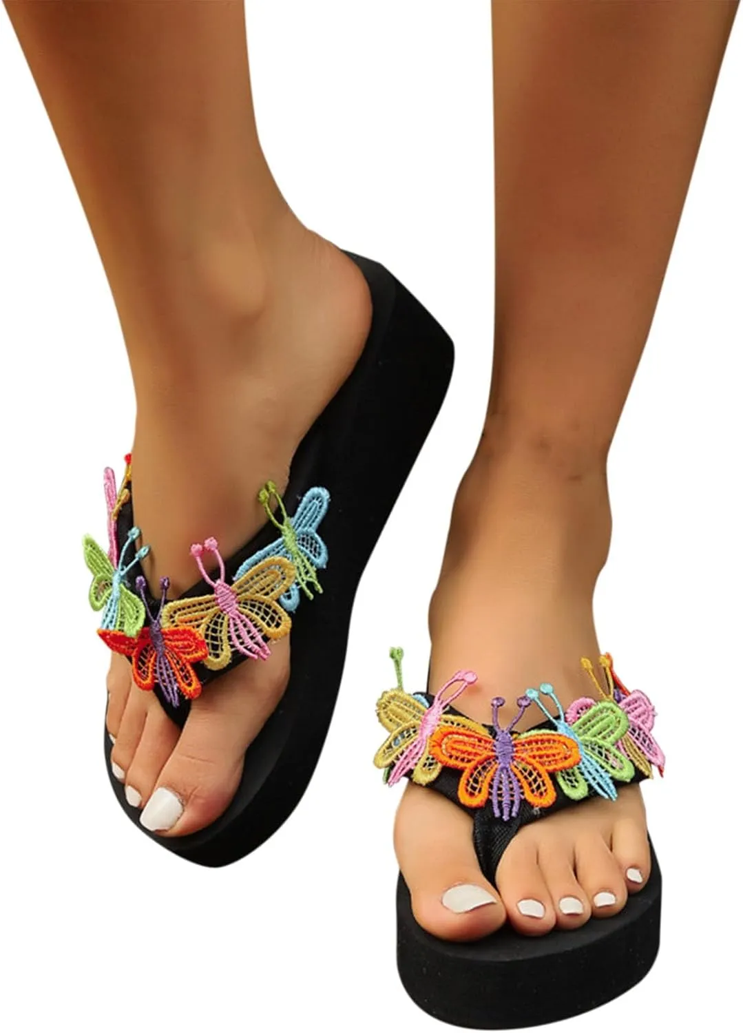 Women Summer Outdoor Flip Flops Yoga Mat Arch Support Clip Toe Slippers Thick Sole Platform Flip-Flop Sandals Beach Sandal