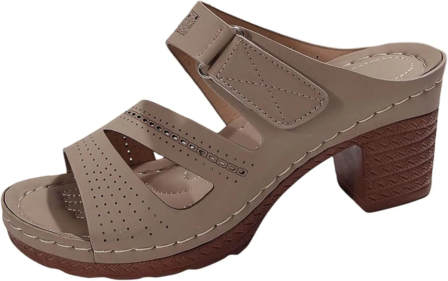 Women Summer Solid Slip On Casual Open Toe Square Heels Comfortable Beach Shoes Sandals Womens Sandals Size 8 Thongs