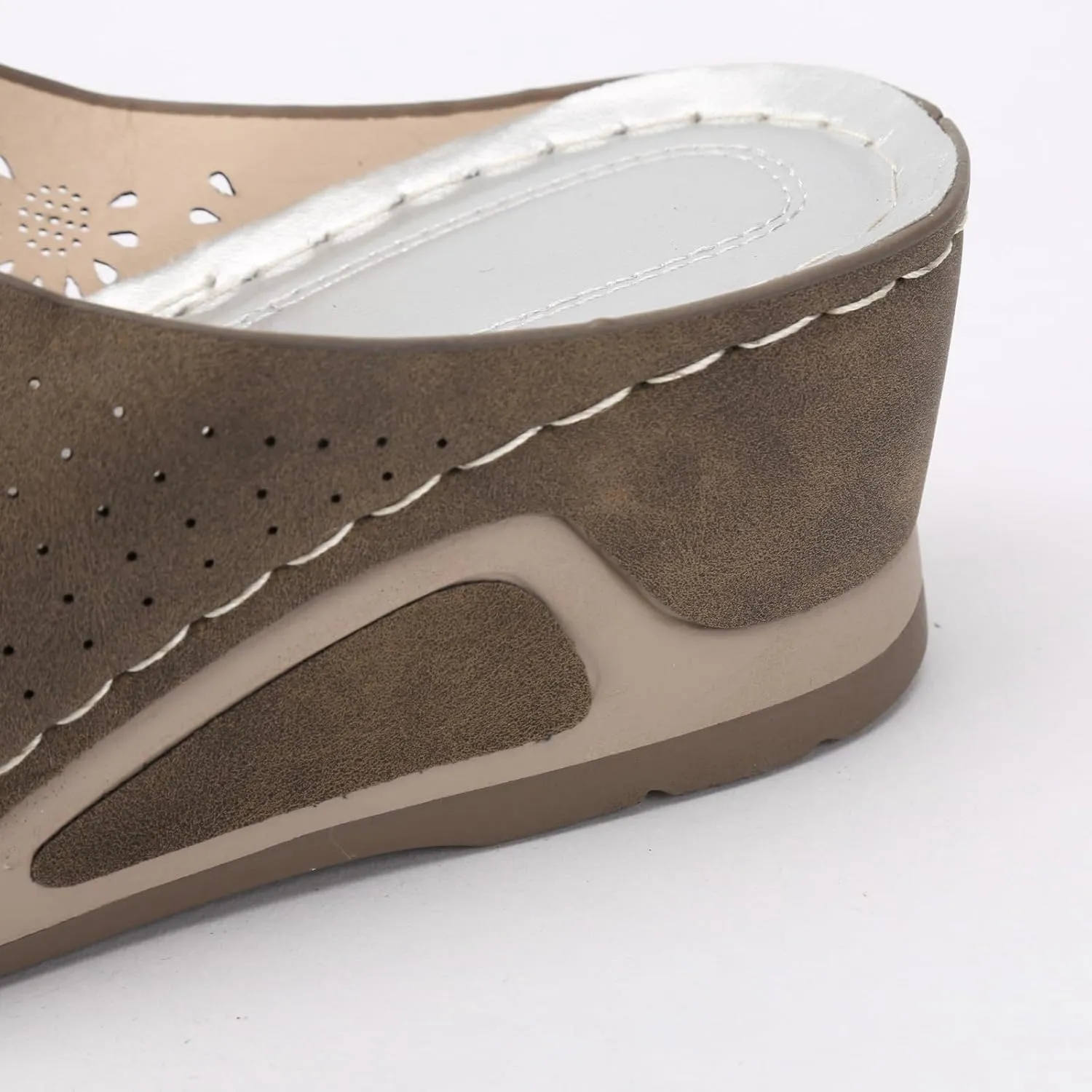 Women's Breathable Open Toe Slide Sandal Low Wedges Platform Sandals Comfortable Sandals Temperament Sandals