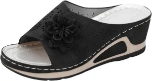 Women's Breathable Open Toe Slide Sandal Low Wedges Platform Sandals Comfortable Sandals Temperament Sandals