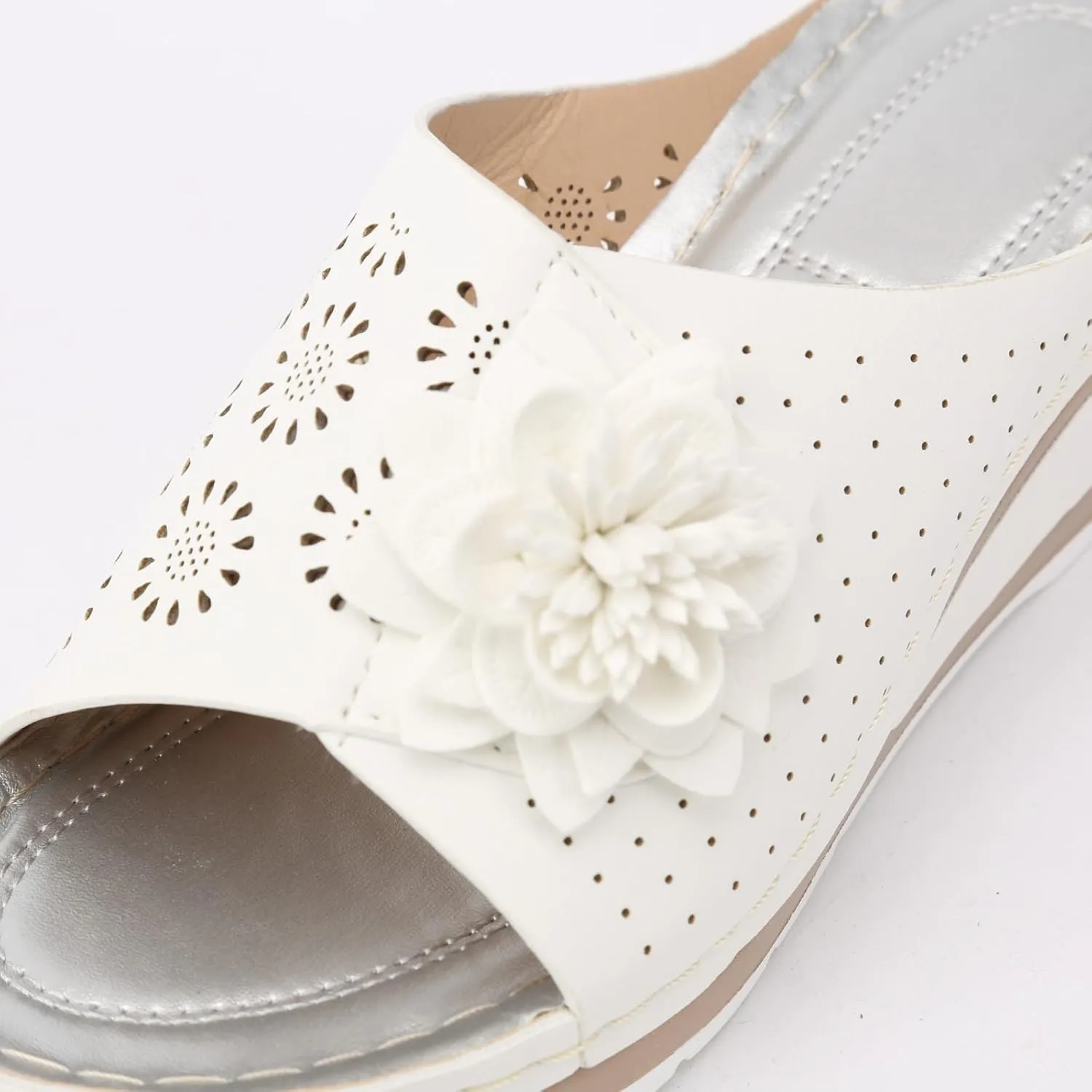 Women's Breathable Open Toe Slide Sandal Low Wedges Platform Sandals Comfortable Sandals Temperament Sandals