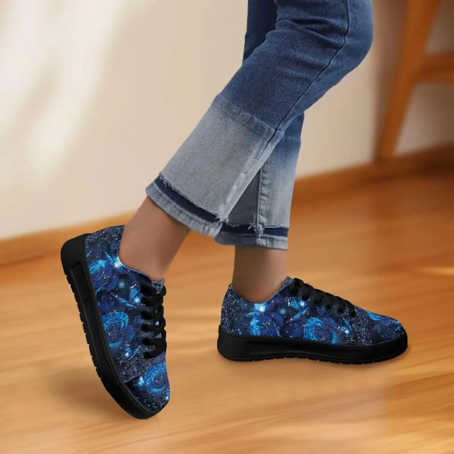 Women's Casual Canvas Shoes Comfortable Low Top Walking Shoes Classic Polyester Upper Arch Support Canvas Sneakers