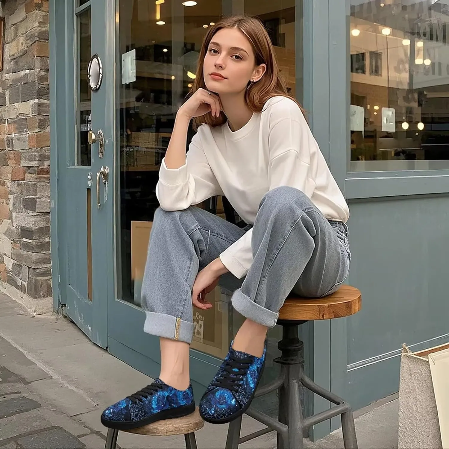 Women's Casual Canvas Shoes Comfortable Low Top Walking Shoes Classic Polyester Upper Arch Support Canvas Sneakers