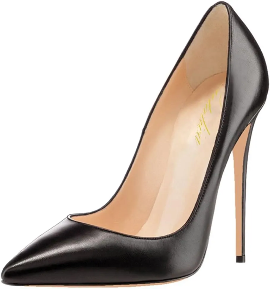 Women's Classic Pointed Toe Elegant Slip on Stieletto Dress Pumps Shoes