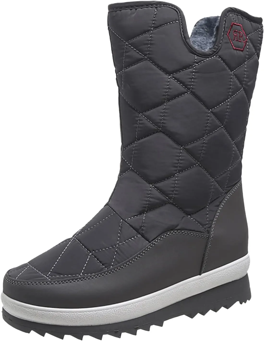 Women's Cold Proof Snow Boots Thick Bottom Non Slip Mid Calf Boots Plus Velvet Warm Boots Winter Walking Boot