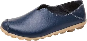 Womens Comfortable Loafers Round Toe Moccasins Driving Slip On Flat Shoes Casual Dressy Comfort Walking Boat Shoe