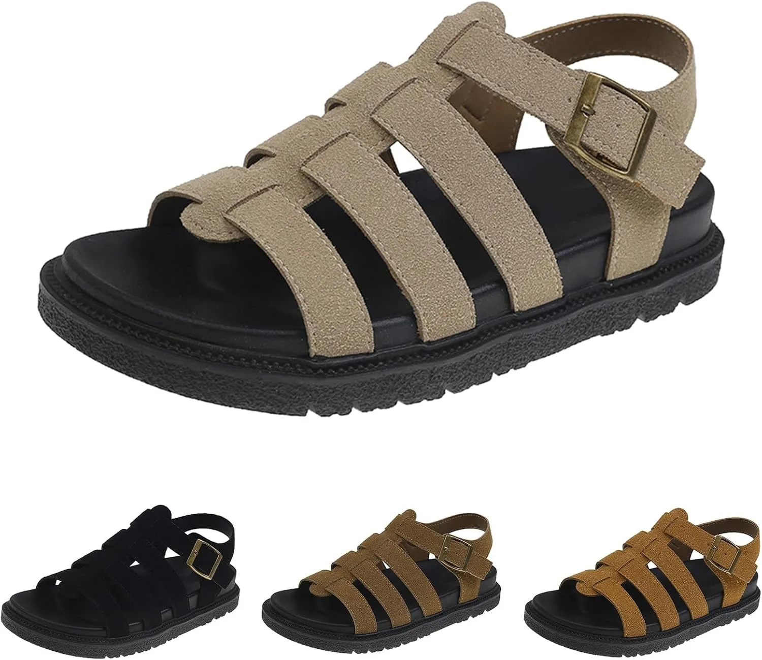 Women's Entry Ankle Wrap Sandal with Comfort Wind With Roman Shoes Wide Widths Available Fisherman SandalS