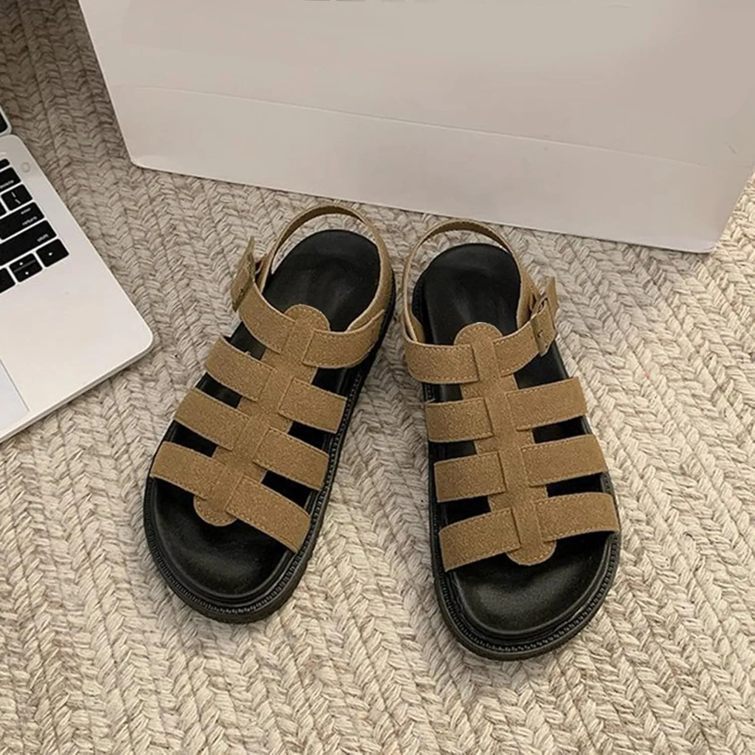 Women's Entry Ankle Wrap Sandal with Comfort Wind With Roman Shoes Wide Widths Available Fisherman SandalS