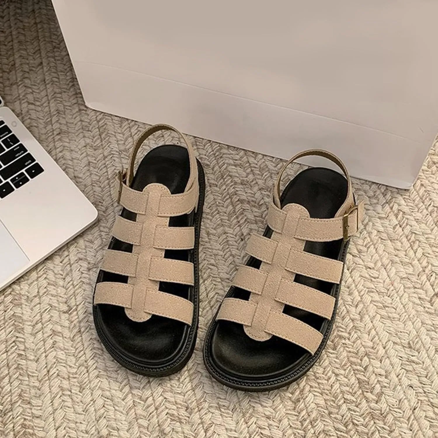 Women's Entry Ankle Wrap Sandal with Comfort Wind With Roman Shoes Wide Widths Available Fisherman SandalS