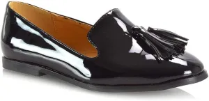 Womens Flat Penny Loafers Ladies Slip On Tassel Detail Smart Formal Mocassins Shoes