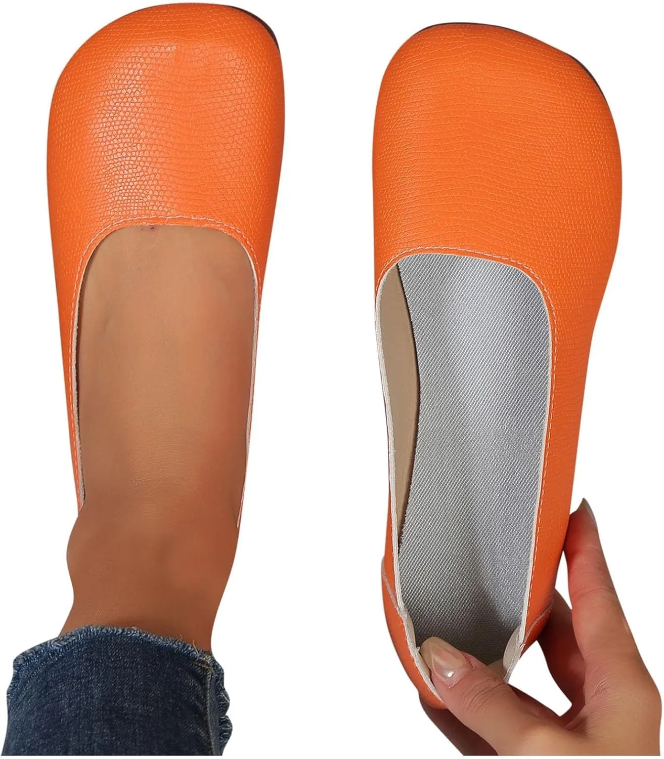 Women's Flats Shoes Summer Comfortable Closed Toe Slip on Ballet Flats Casual Soft Bottom Driving Work Walking Shoes Elegant Wedges