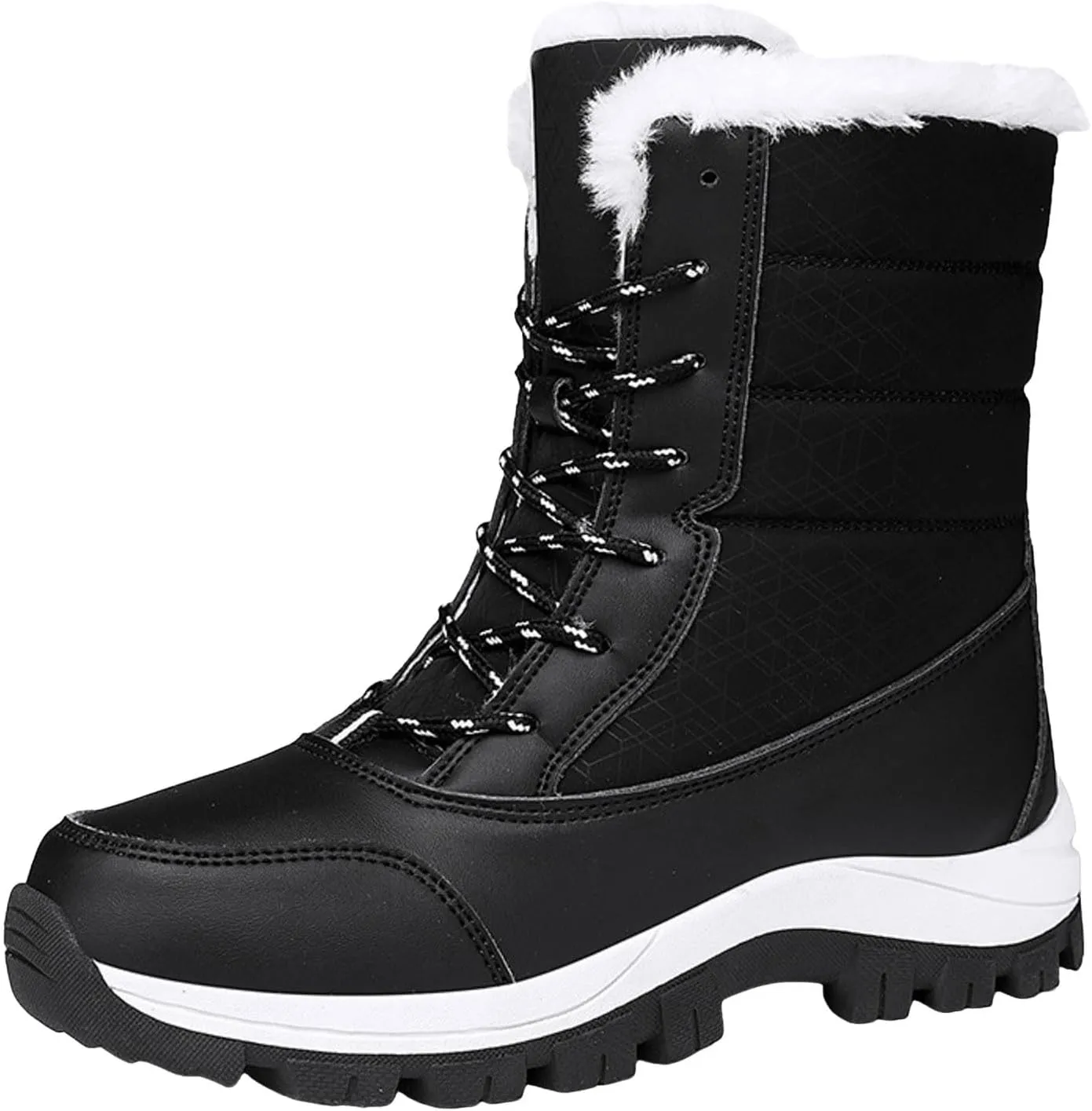 Women's Mid-Calf Boots Water Proof Winter Snow Boots Non Slip Thick Bottom Ski Boots Mid-Calf Snow Boots