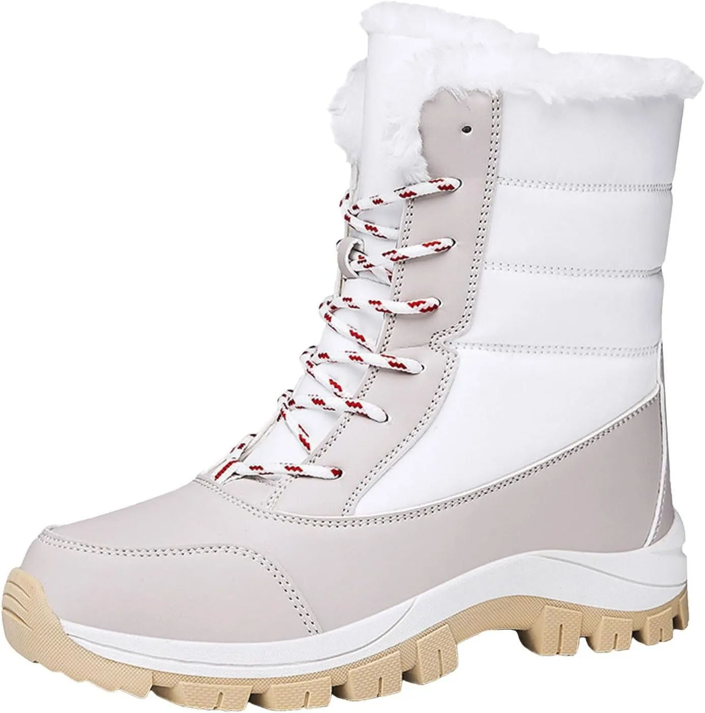 Women's Mid-Calf Boots Water Proof Winter Snow Boots Non Slip Thick Bottom Ski Boots Mid-Calf Snow Boots