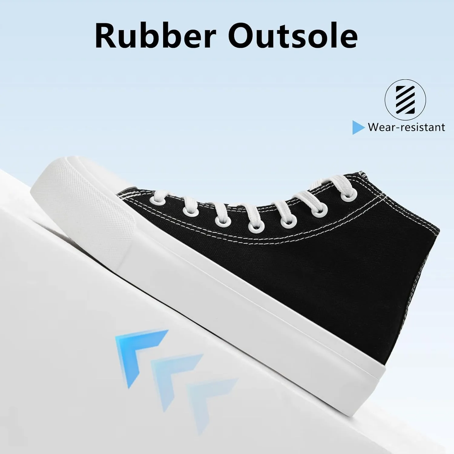 Womens Platform Canvas Sneakers Mens High Top Classic Canvas Shoes Unisex Casual Tennis Comfortable Fashion Sneakers Lace-Up