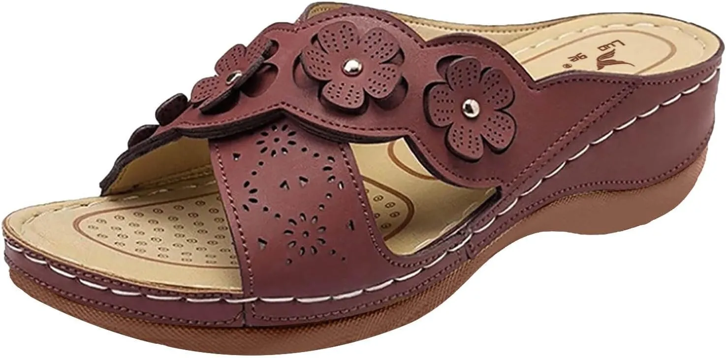 Women's Sandals Wedges Shoes for Women Sandals with Arch Support Comfortable Sandals Womens Slippers Size 12 Wide Width