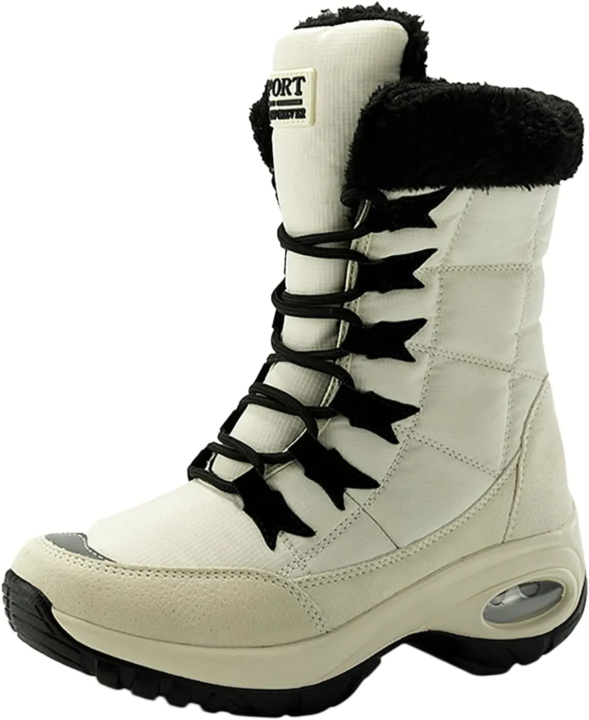 Womens Slip on Snow Boots Waterproof 9.5 Wide Women Snow Spike Boot Ice Waterproof Winter Boots Women Fur Womens Short Duck Boots Waterproof Insulated Waterproof Womens Boots Ankle