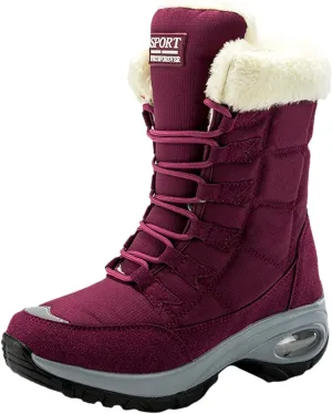 Womens Slip on Snow Boots Waterproof 9.5 Wide Women Snow Spike Boot Ice Waterproof Winter Boots Women Fur Womens Short Duck Boots Waterproof Insulated Waterproof Womens Boots Ankle