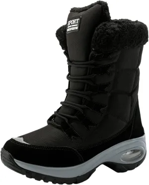 Womens Slip on Snow Boots Waterproof 9.5 Wide Women Snow Spike Boot Ice Waterproof Winter Boots Women Fur Womens Short Duck Boots Waterproof Insulated Waterproof Womens Boots Ankle