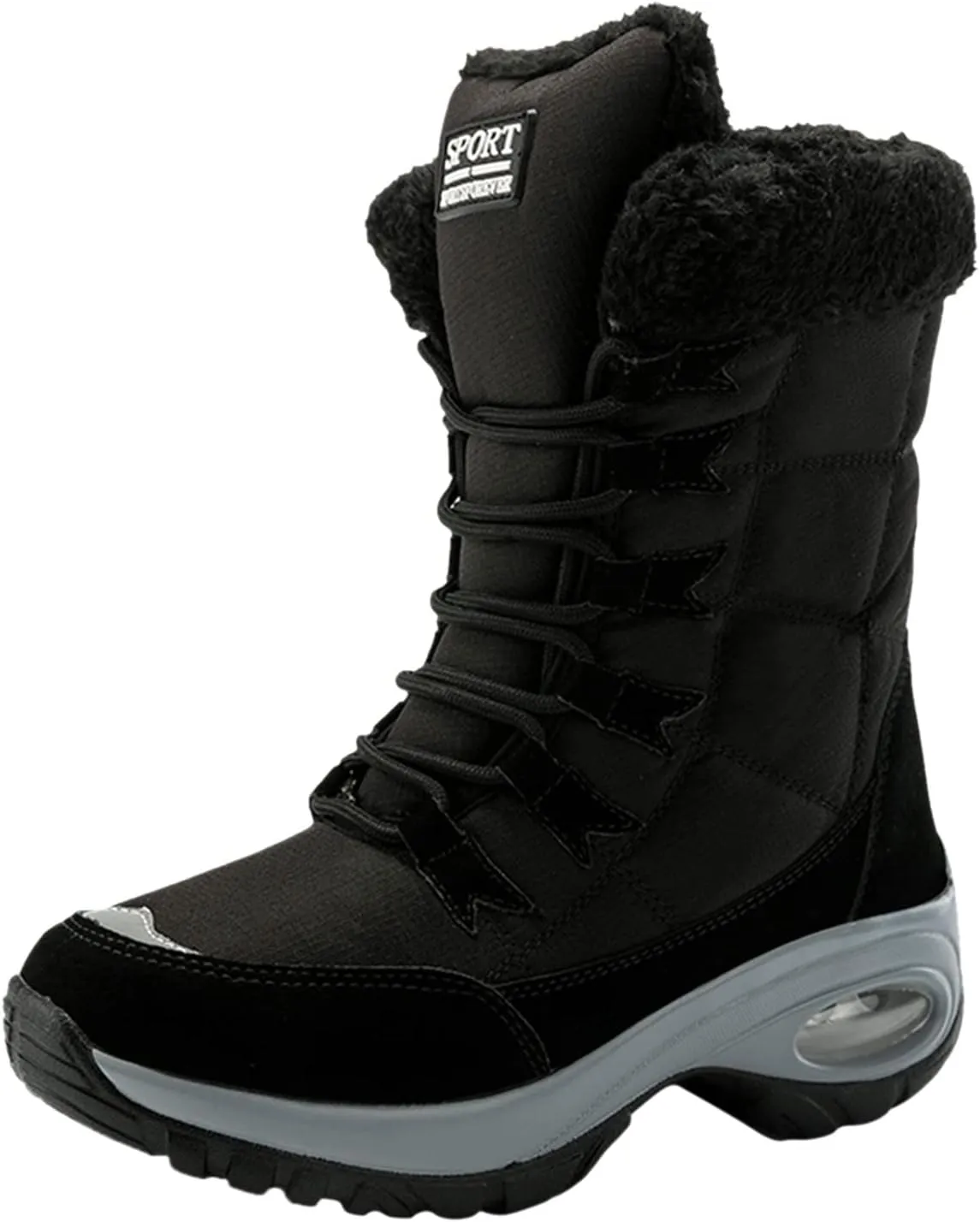 Womens Slip on Snow Boots Waterproof 9.5 Wide Women Snow Spike Boot Ice Waterproof Winter Boots Women Fur Womens Short Duck Boots Waterproof Insulated Waterproof Womens Boots Ankle