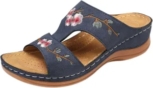 Womens Slippers Comfortable Casual Dressy Wedge Sandals Open Toe Slip On Slingback Summer Walking Shoes for Women Oceanside Beach Walking Shoes for Summer Outdoor