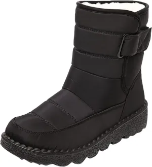 Women's Snow Boots for Winter - Short Outdoor Boots, Warm Lining